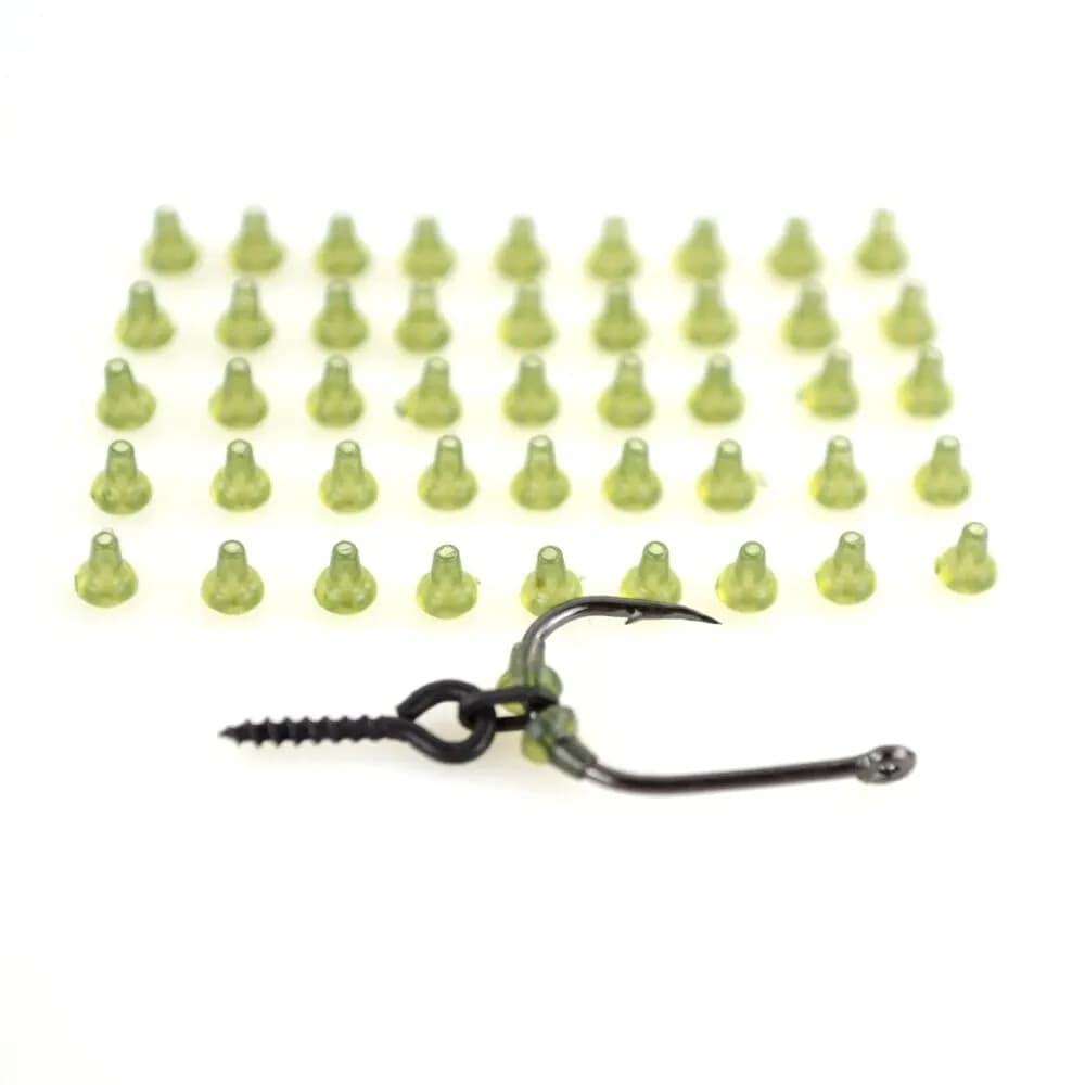 Hirisi 50 Pièces Accessoires Pêche Caoutchouc - Stoppeurs Hameçons Équipement Terminal Tackle AH036