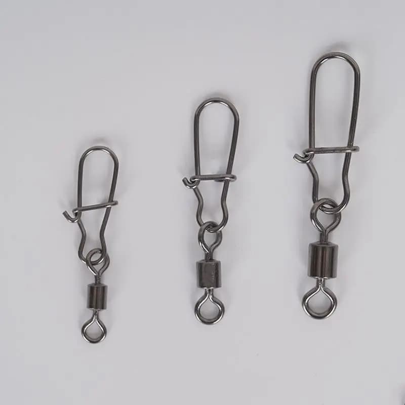 Émerillons roulements acier inoxydable avec clips et boîte - Accessoires pêche leurres montages professionnels