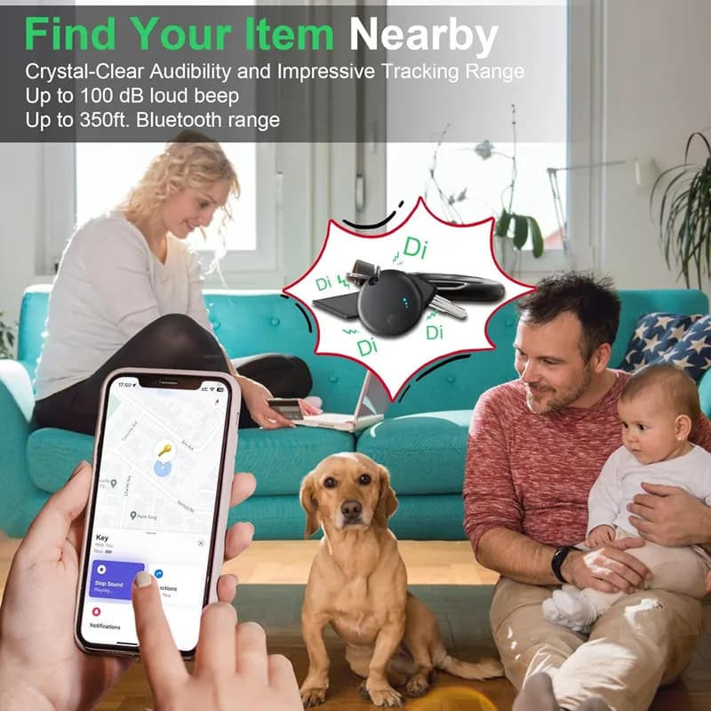 Air Tracker Bluetooth - Tag compatible Find My iPhone pour localiser clés et matériel pêche Apple