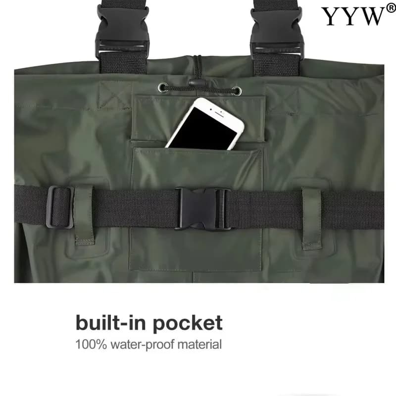 Combinaison de pêche étanche respirante avec bottes pour hommes et femmes idéale rafting et chasse