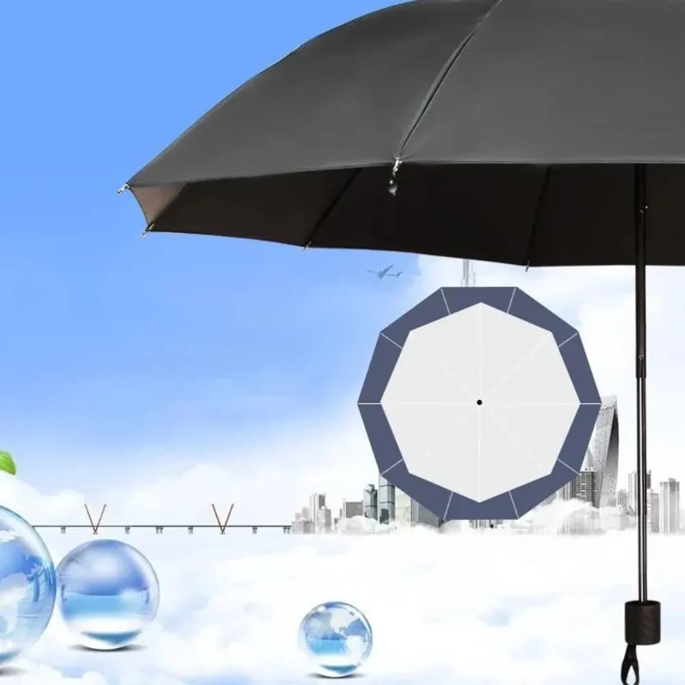 Parapluie 10 baleines 130cm haute qualité 2026 - Structure renforcée imperméable anti-vent pêche durable