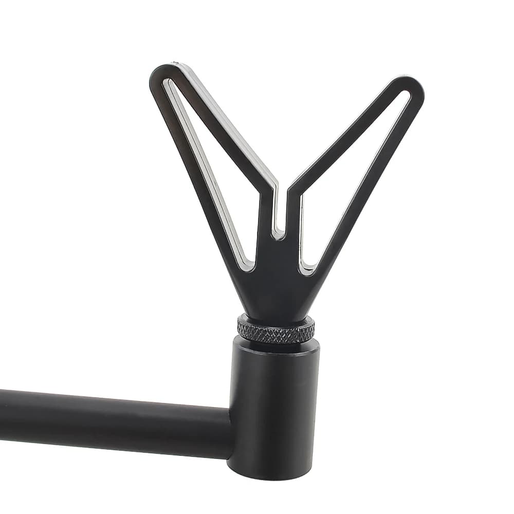 Support de canne à pêche carpe 2 pièces Hirisi pour pêche sur berge avec porte-canne et tête réglable