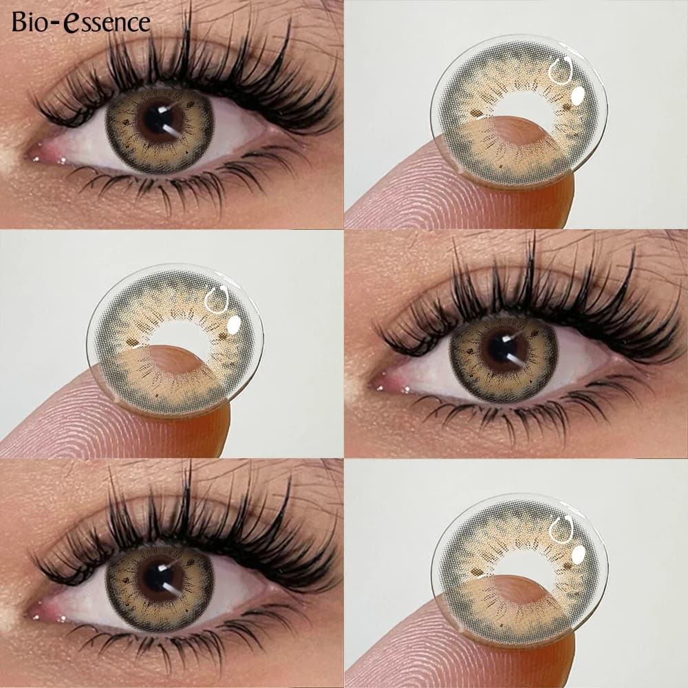 Lentilles de contact couleur marron naturelles annuelles - Bio-essense pour pêcheurs myopes