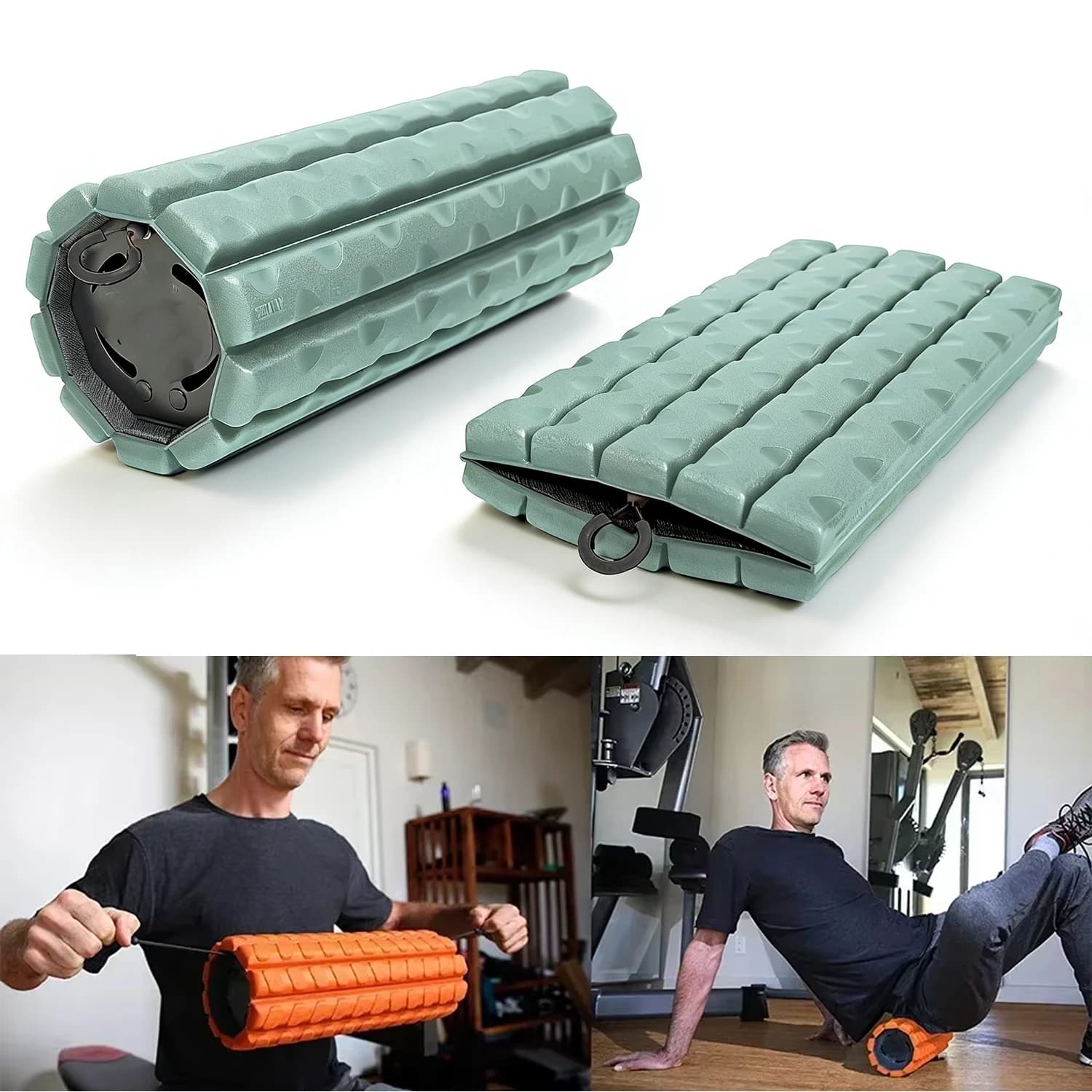Rouleau de massage musculaire pliable voyage récupération sportive douleurs dos