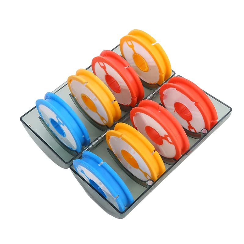 Boîte à ligne principale avec plateau d'enroulement - 6 à 10 bobines en silicone pour rangement pêche