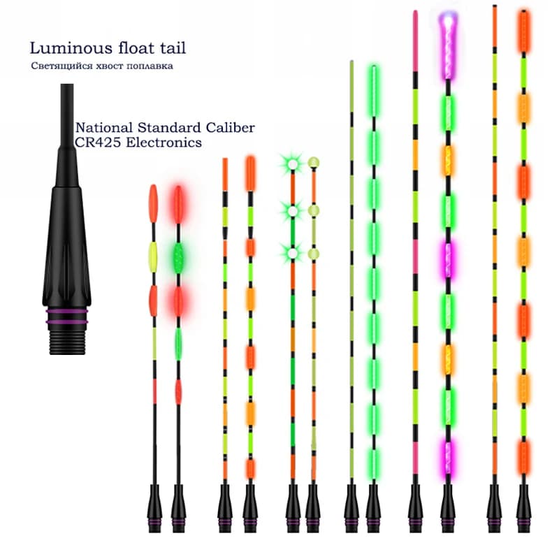 3 flotteurs souples intelligents lumineux 5.2mm - Interface électrique sans batterie pour pêche sensible