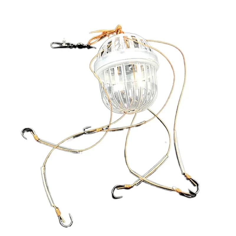 Cage amorce explosion pour carpe avec hameçons acier carbone et appâts sphériques