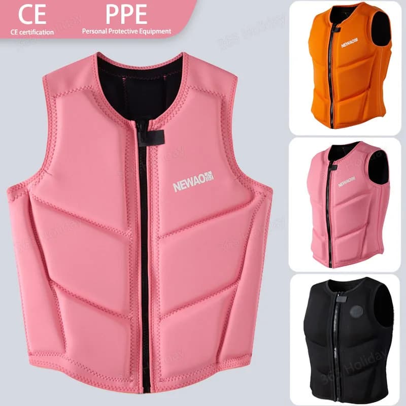 Veste de sécurité CE pour wakesurf adulte, qualité premium en néoprène, impact vest eaux vives