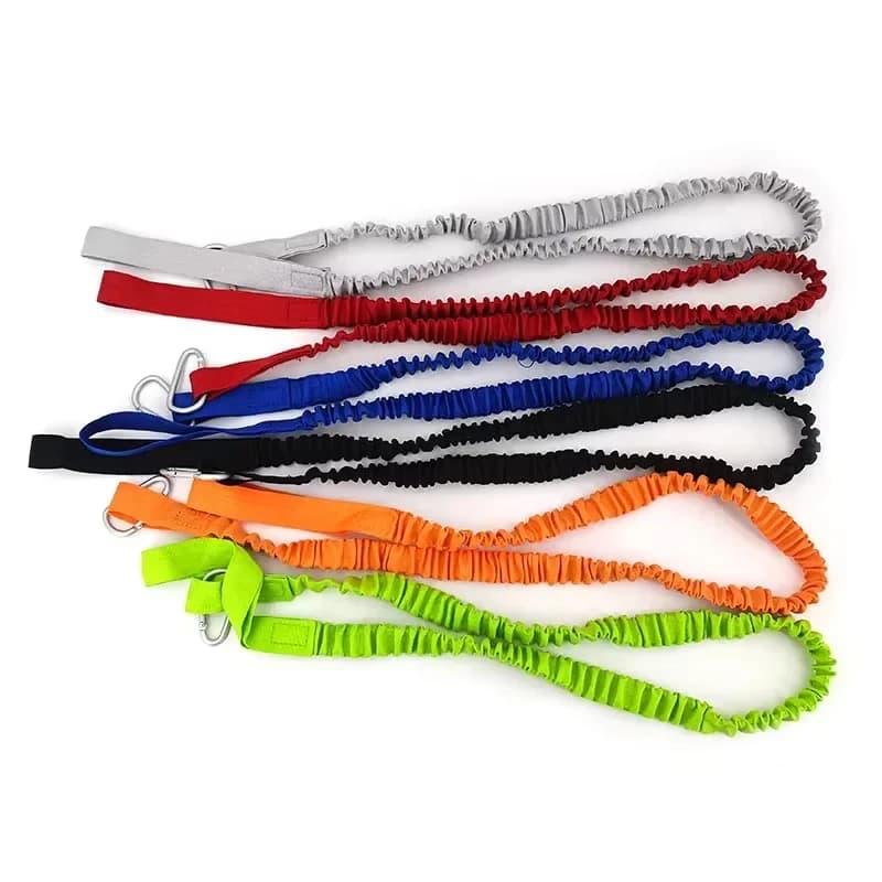 Laisse réglable pour pagaie de kayak élastique - Cordon spiralé avec crochet de sécurité pour bateau et perche