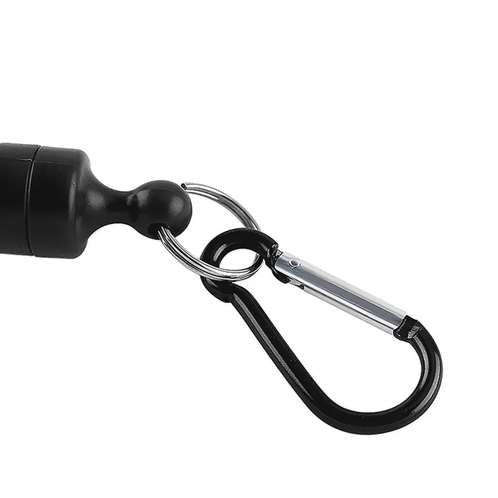 Mousqueton de pêche magnétique anti-chute avec porte-clés, accessoire de pêche pour matériel de pêche en extérieur