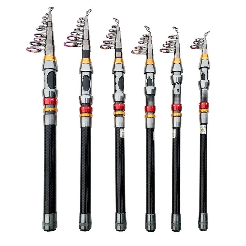 Combo canne télescopique carbone 1.8-3.6m et moulinet spinning kit pêche résistance 3-8kg tout inclus