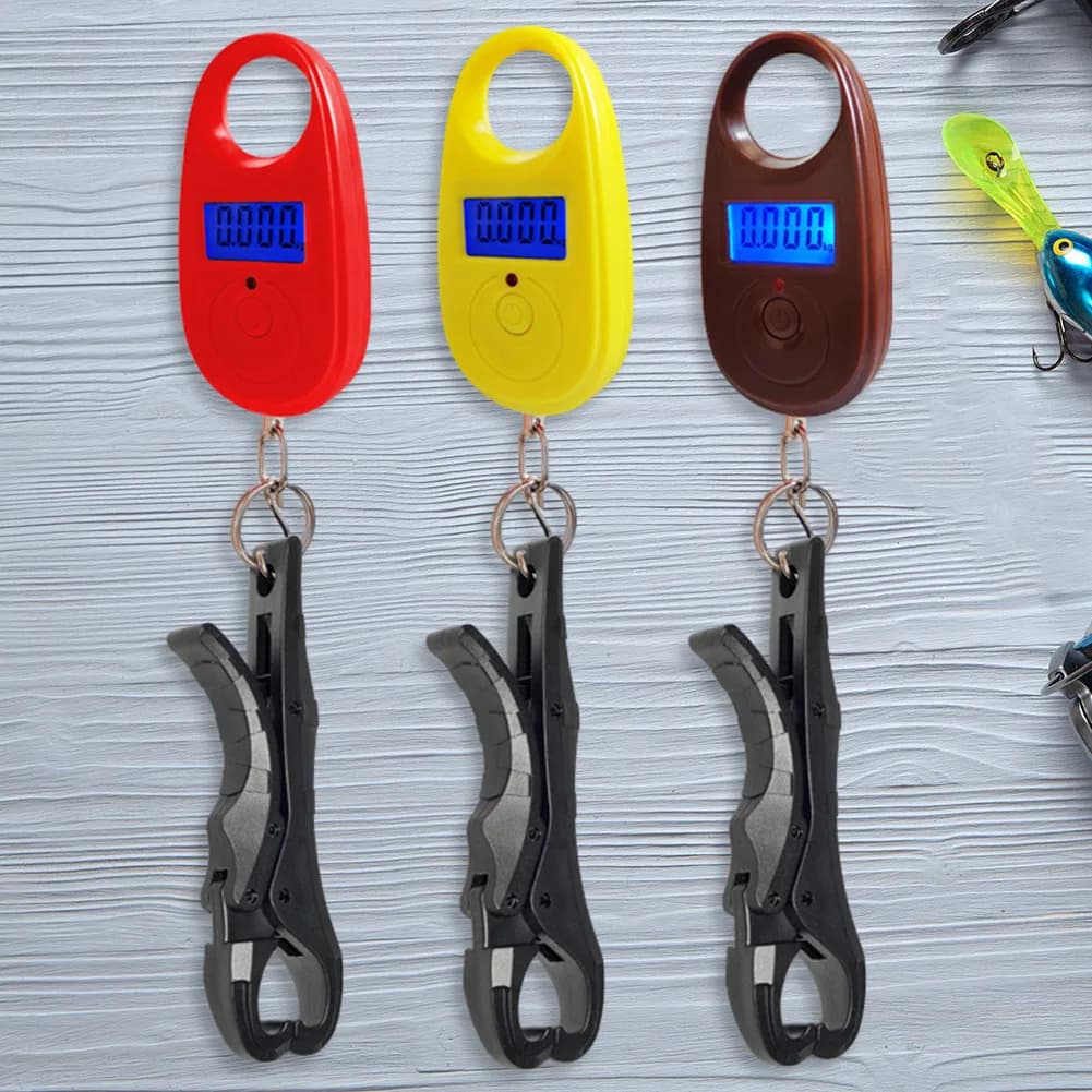 Mini pèse-bagages digital 40kg avec pince à poisson - balance portable pour pêche, pesée précise en extérieur