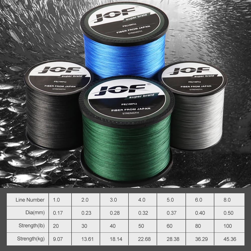 Ligne de pêche PE super résistante 8 brins anti-abrasion et anti-dent, pour eau douce, 3000 mètres