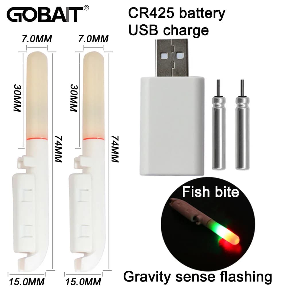 Lampe de pêche électronique CR425 avec détecteur de touche LED rechargeable USB pour pêche de nuit