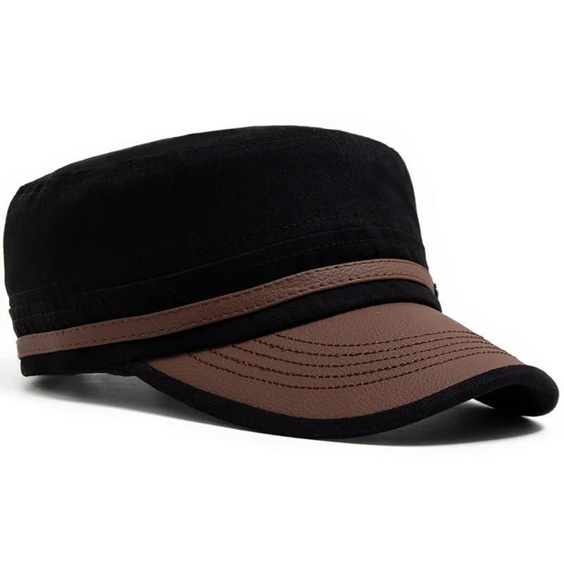 Casquette cadet pêche vintage armée - Homme visière plate coton été automne unisexe