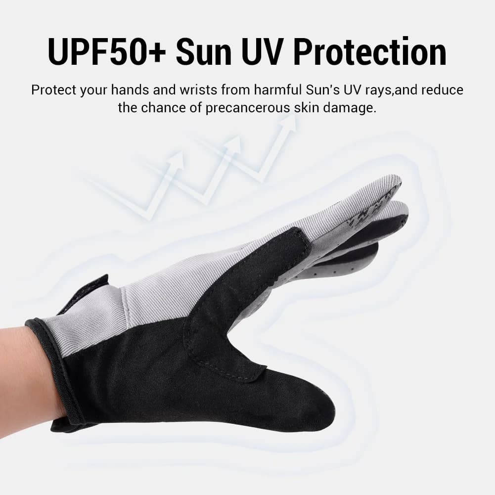 Gants de pêche Noeby UPF50+ protection UV anti-dérapage séchage rapide kayak vélo