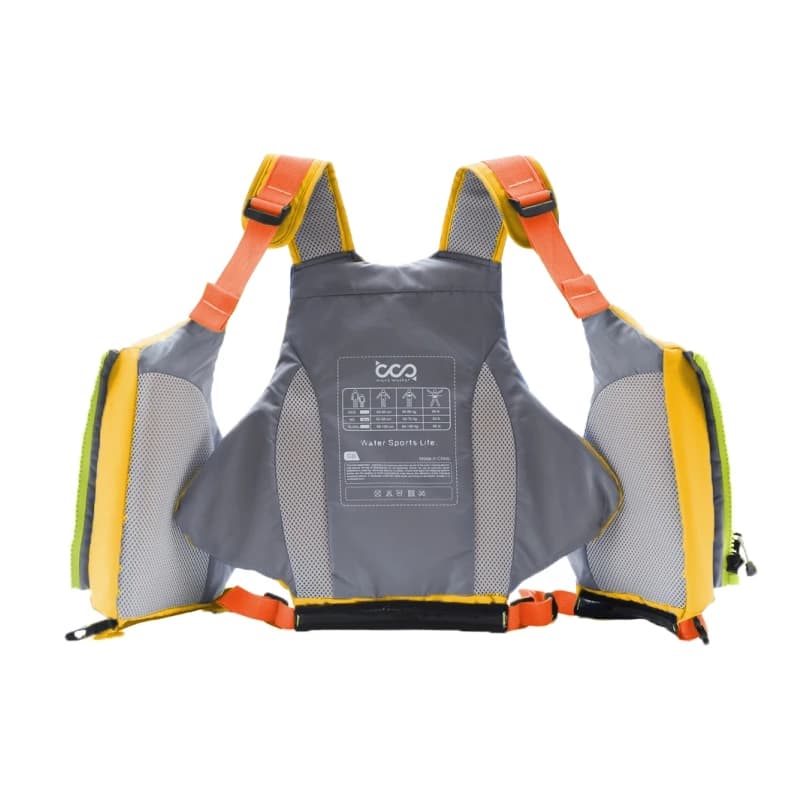 Gilet de sauvetage pêche kayak 50N CE avec grande poche pour paddle SUP et activités nautiques