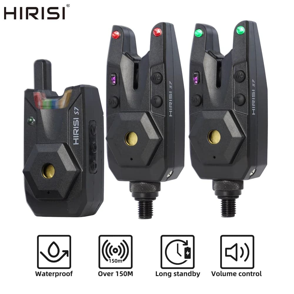 Kit alarme sans fil carpe Hirisi étanche - Indicateur morsure carp fishing tackle set 1+2