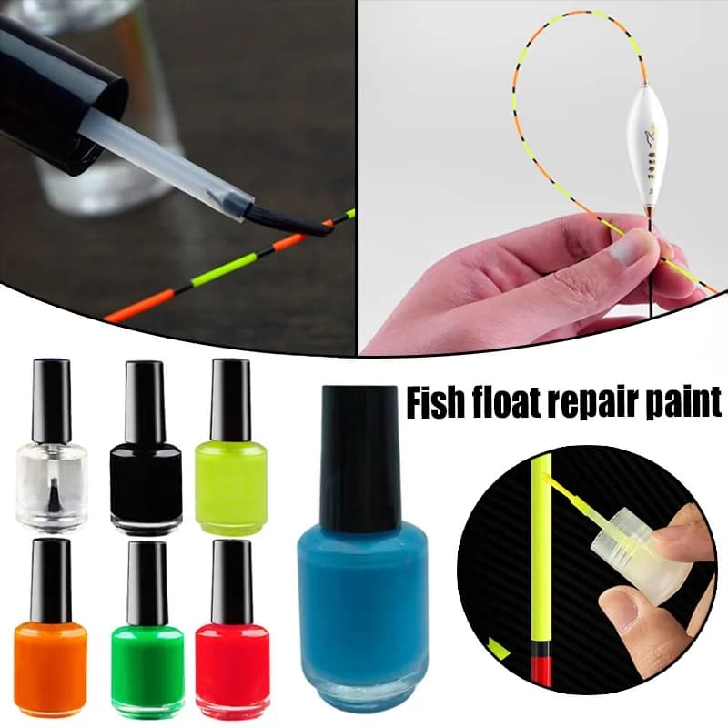 Peinture fluorescente liquide pour flotteurs de pêche - Réparation DIY rapide et outil de bricolage