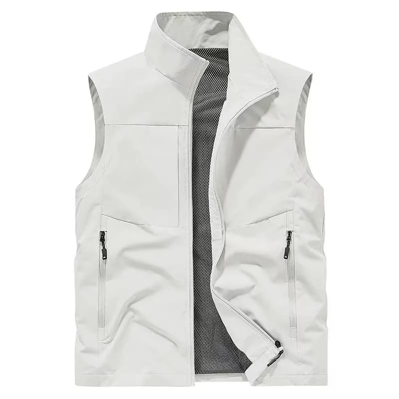 Veste polaire homme sans manches chaude hiver doublure thermique pour sport extérieur et casual