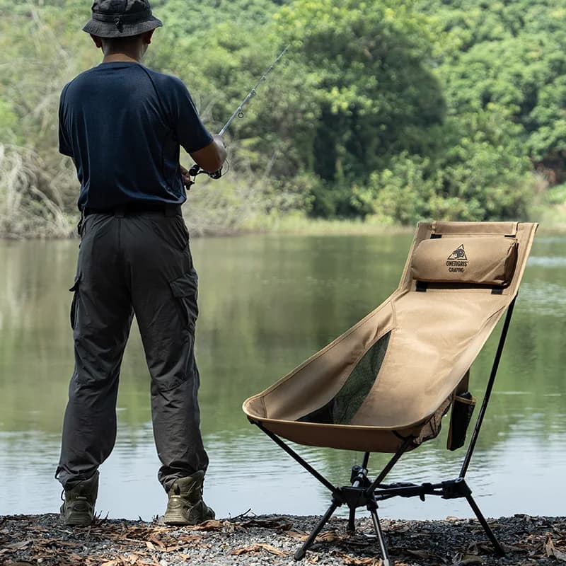 Chaise OneTigris Tigerblade pour pêche - Siège pliable robuste pêche trekking activités extérieures confortable