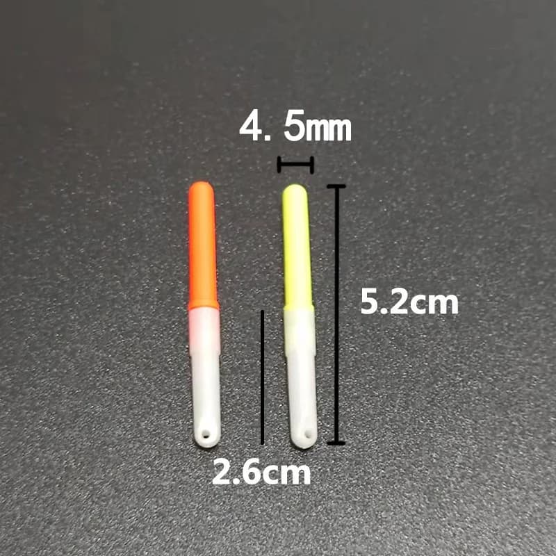 10 bâtons lumineux LED pour pêche de nuit - Flotteurs lumineux avec pile CR322