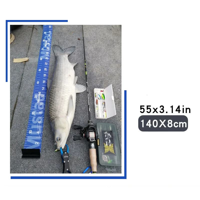 Règle de mesure pour poisson portable 140 cm résistante aux plis pour pêche en kayak et étang