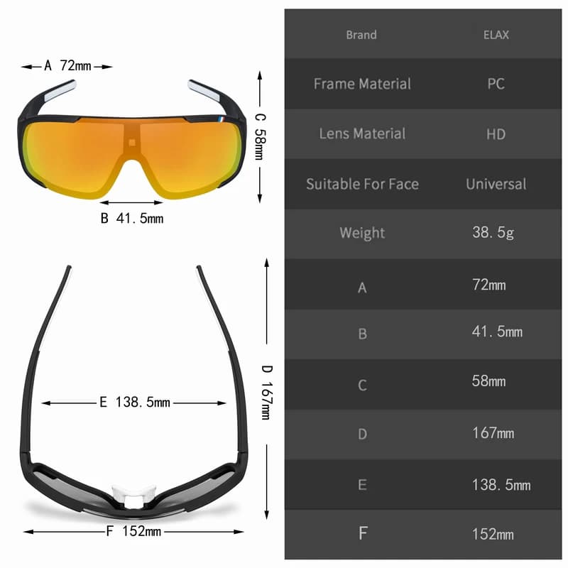 Lunettes de sport polarisées photochromiques pour vélo pêche extérieur hommes femmes protection UV