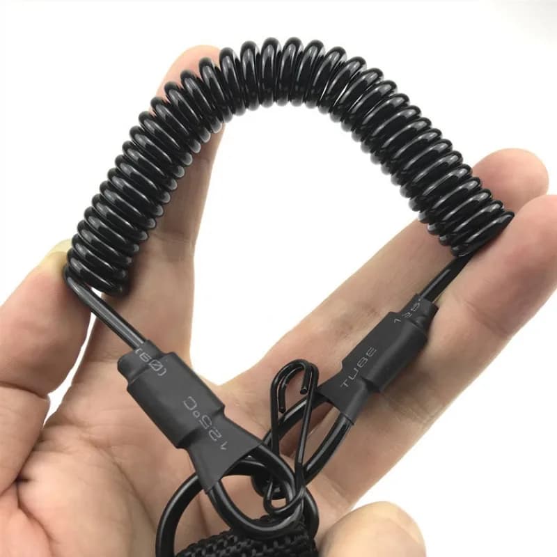Cordon élastique tactique anti-perte sécurité ressort pêche accessoires clé lampe équipement