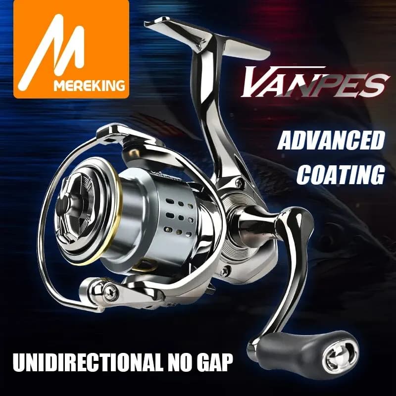 Moulinet de pêche spinning Meredith VanPes série anti-corrosion avec roulements lisses et frein de 8kg