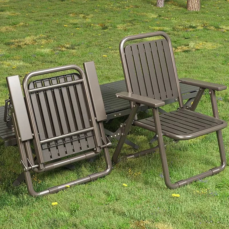 Chaise pliante extérieure avec dossier imperméable et anti-UV pour pêche, camping et pique-nique