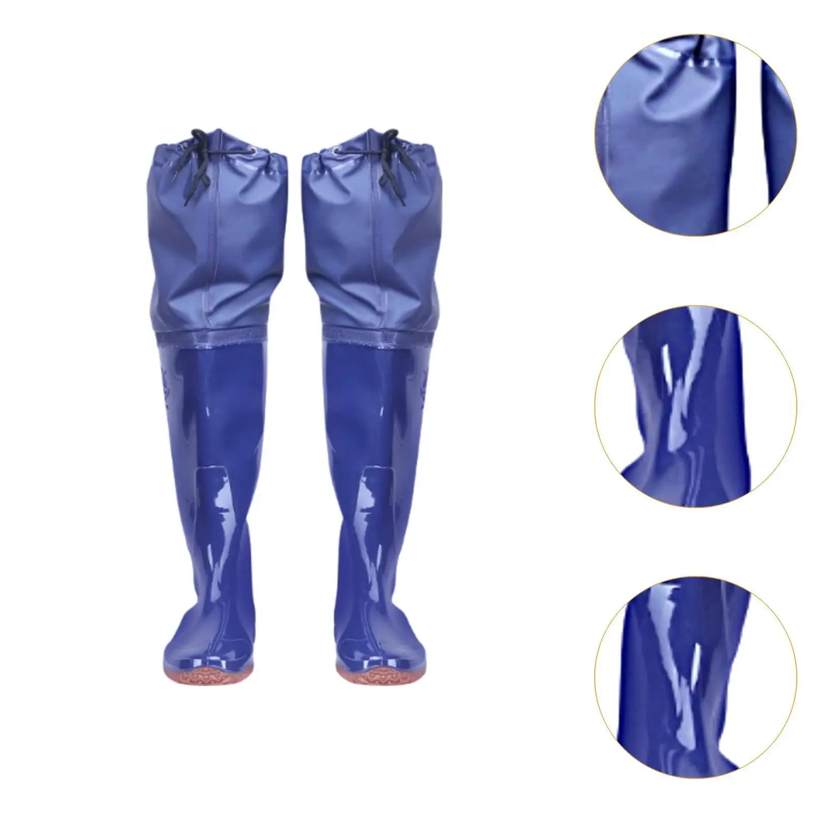 Bottes cuissardes PVC respirantes pour pêche à gué - Waders étanches homme femme agriculture et activités aquatiques