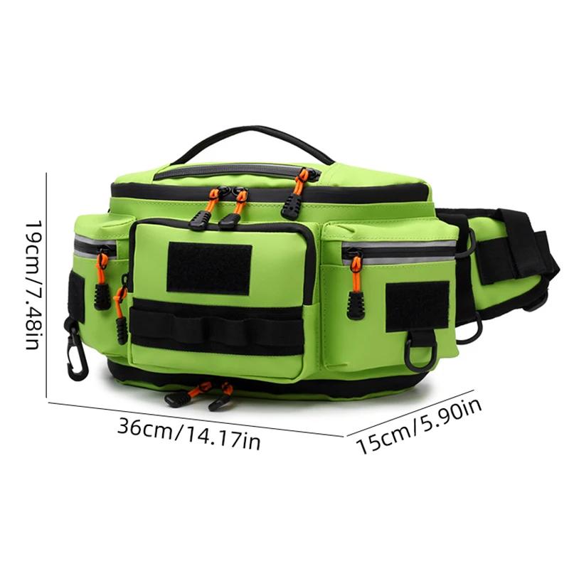 Sac banane pêche mode homme multifonction avec poches multiples pour sports outdoor et pêche