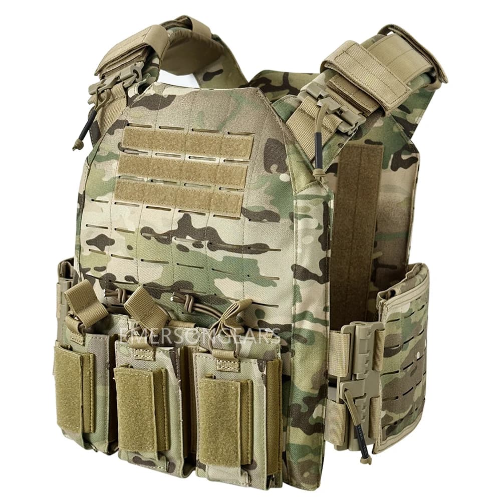 Gilet tactique laser cut 1000D Nylon FS Style Strandhogg à relâche rapide avec poche double triple chargeurs