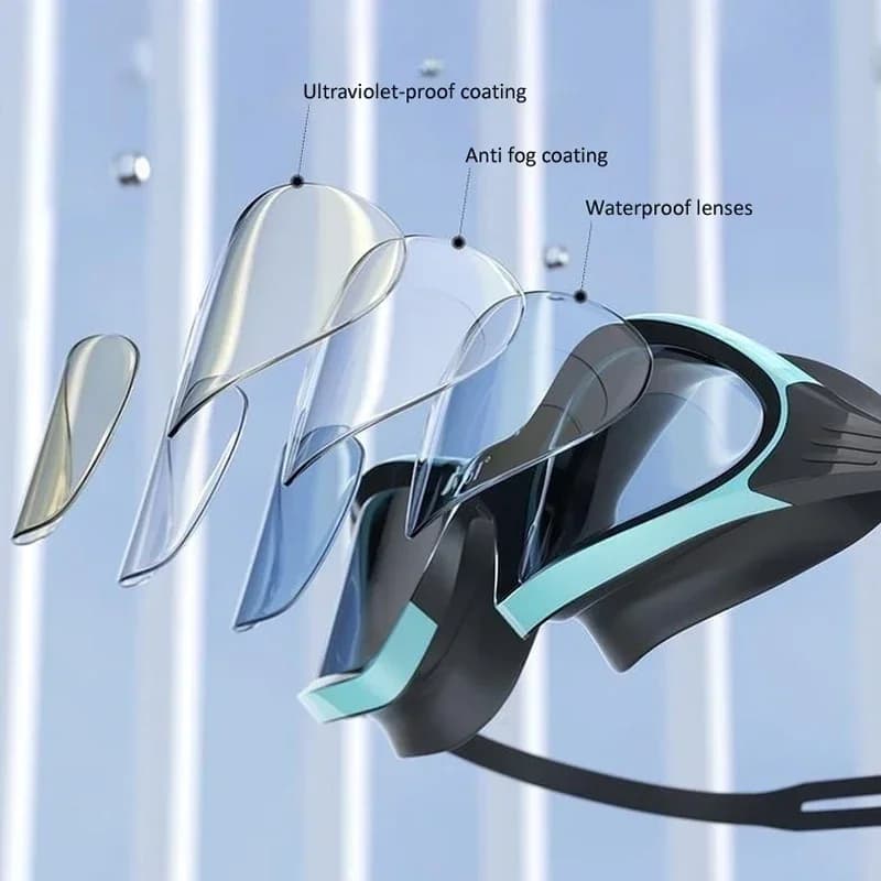 Lunettes natation professionnelles HD étanches anti-buée silicone bonnet natation compétition