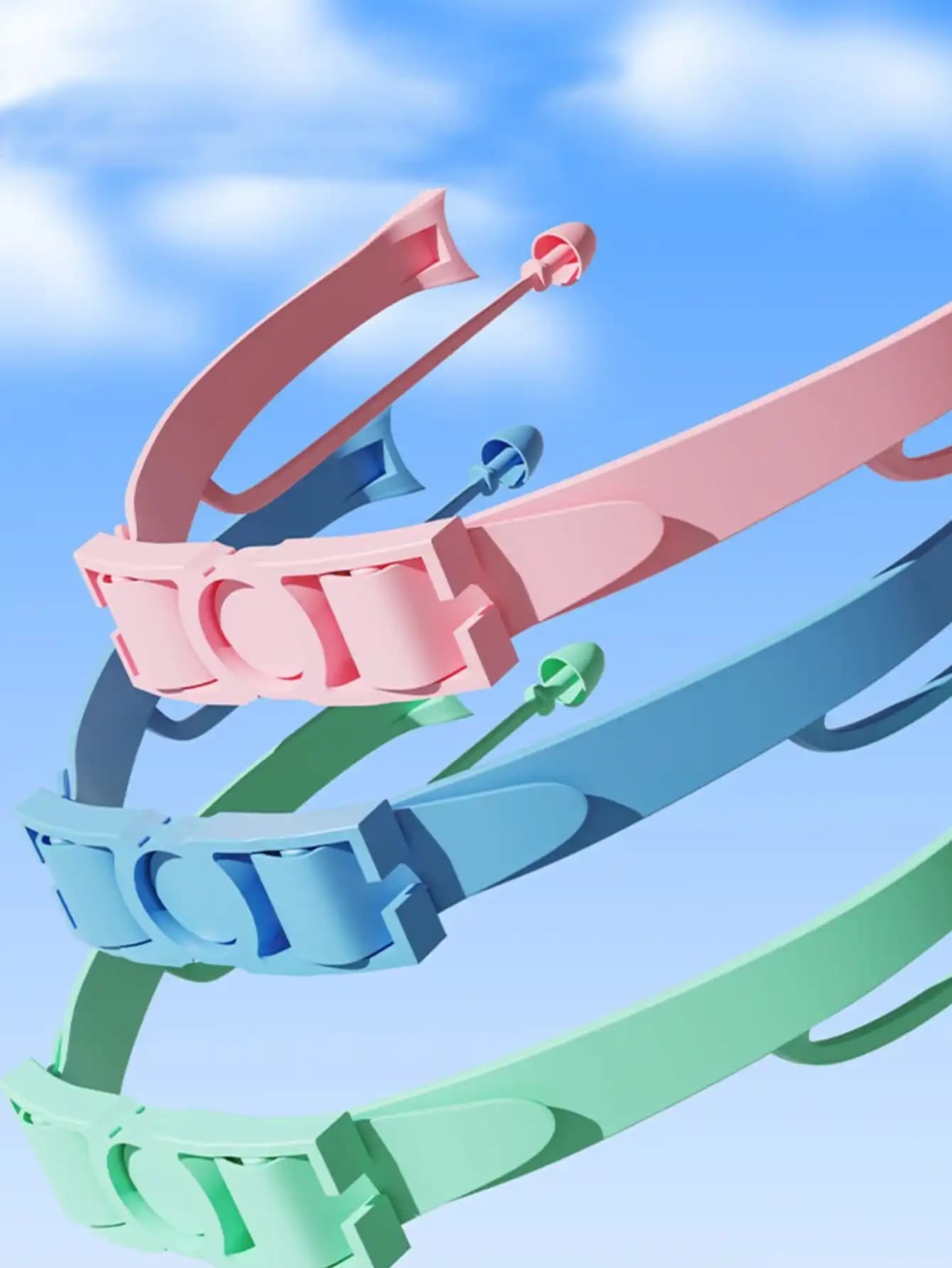 Lunettes de natation enfant grand cadre HD étanches - Anti-buée avec bouchons d'oreilles connectés
