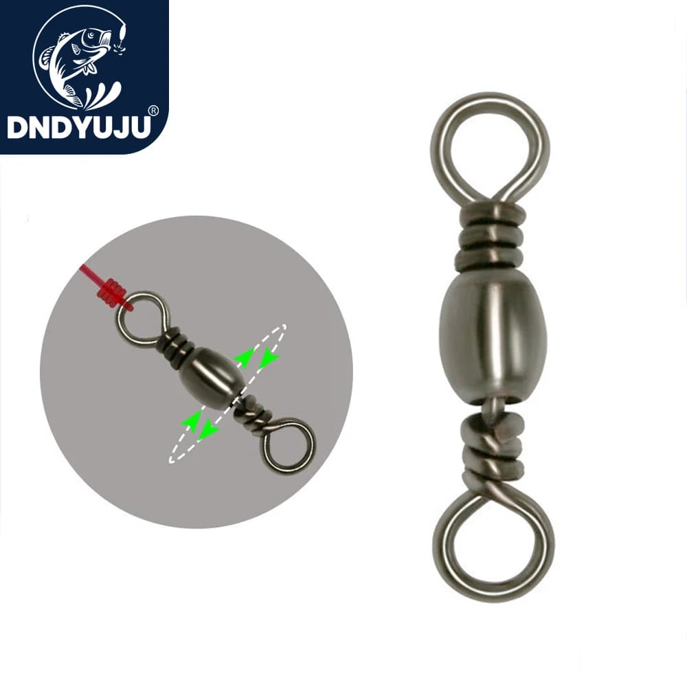 Barrel Swivel en Acier Carbone 100 Pièces pour Pêche en Mer - Connecteurs Hameçons et Accessoires