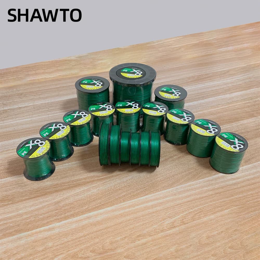 Shawto Ligne tressée 8 brins 150M-1000M - Fil de pêche multifilament soie pour tous types de pêche