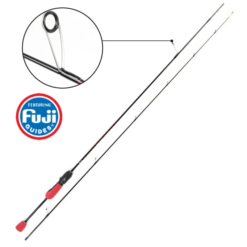 Canne ultralight MIFINE 0.5-5g anneaux Fuji - Tips creux carbone 30T - Pour truite et pêche fine