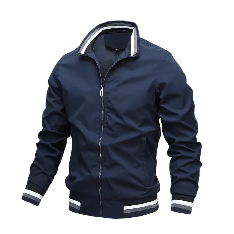 Veste bomber homme pêche imperméable coupe-vent col montant sport outdoor automne hiver