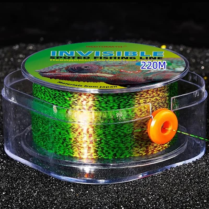Ligne de pêche fluorocarbone invisible 220M pour carpe, super résistante et discrète sous l'eau