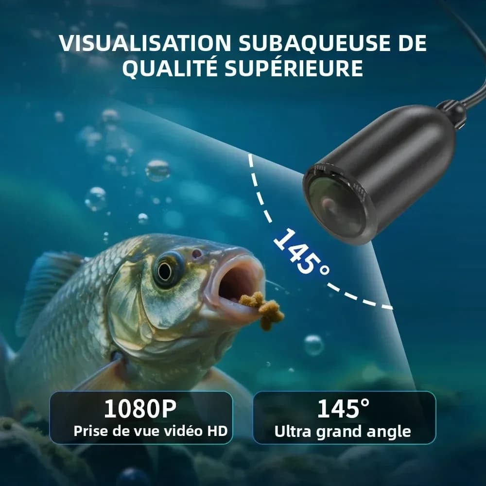 Caméra de pêche infrarouge Erchang étanche portable - Pour pêche hivernale et observation sous-marine des poissons
