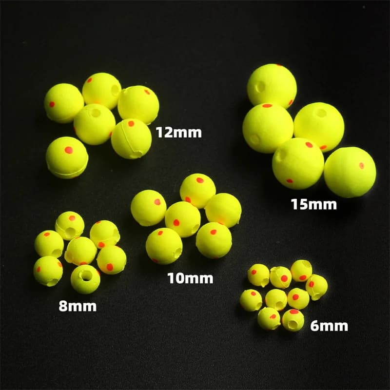 Flotteurs bicolores EPS 20PCS - Billes de flottaison ultra-légères pour pêche fine et précise