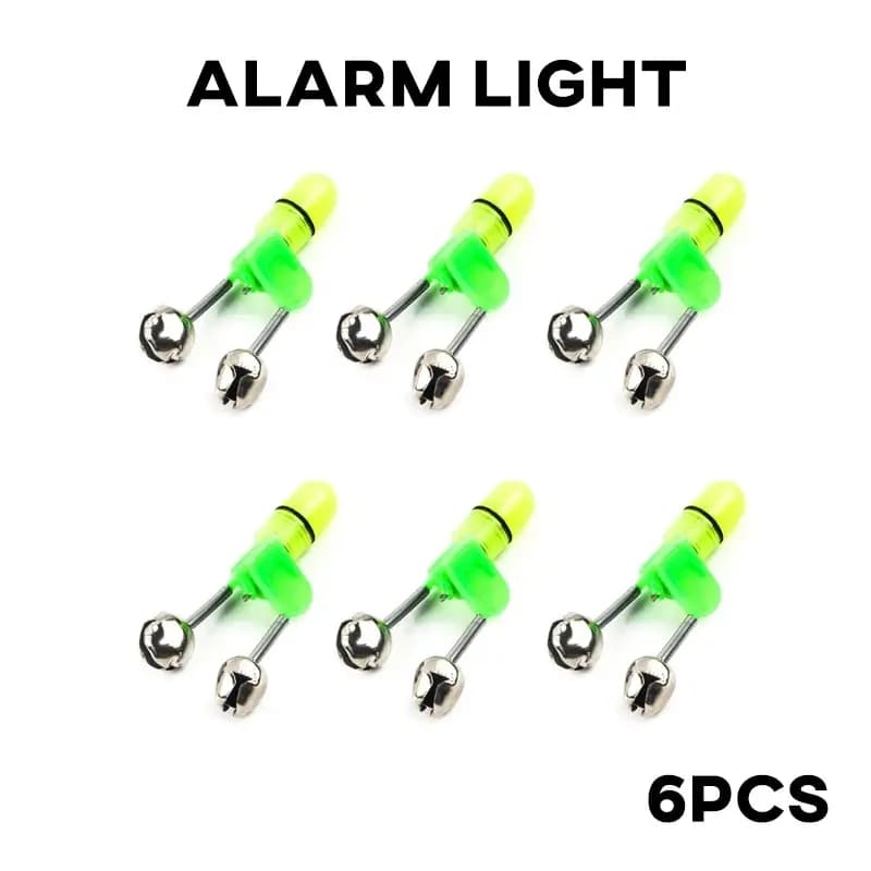 6 cloches de pêche luminescentes pour détection nocturne - alarme double anneau pour pêche de nuit