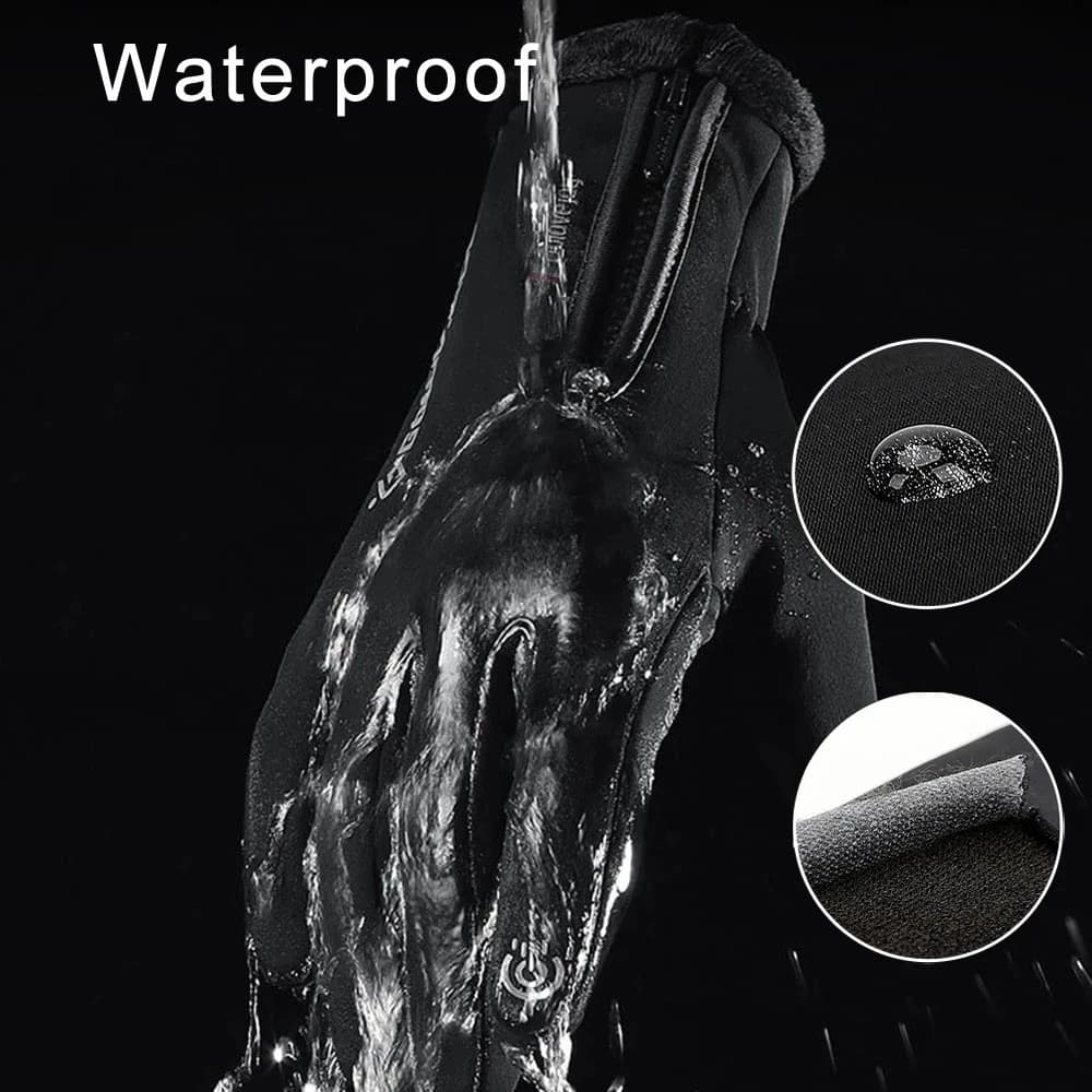 Gants de pêche hiver imperméables 2 doigts - Chauffants velours pour pêche par temps froid