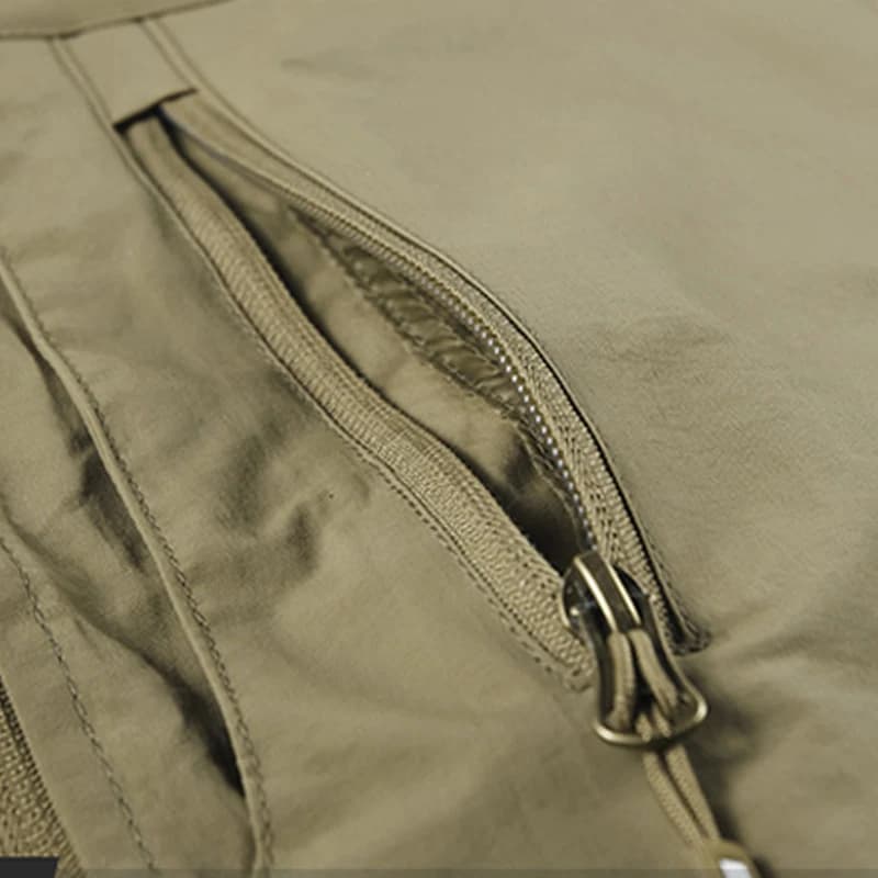 Veste utilitaire pêche photographie multi-poches pour homme, taille large et coupe décontractée