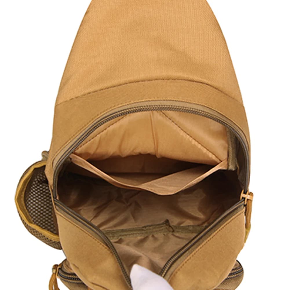 Sac tactique camouflage pour pêche et randonnée - Sac poitrine Molle armée trekking extérieur