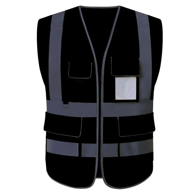 Veste de travail haute visibilité orange 5XL avec multiples poches pour homme chantier
