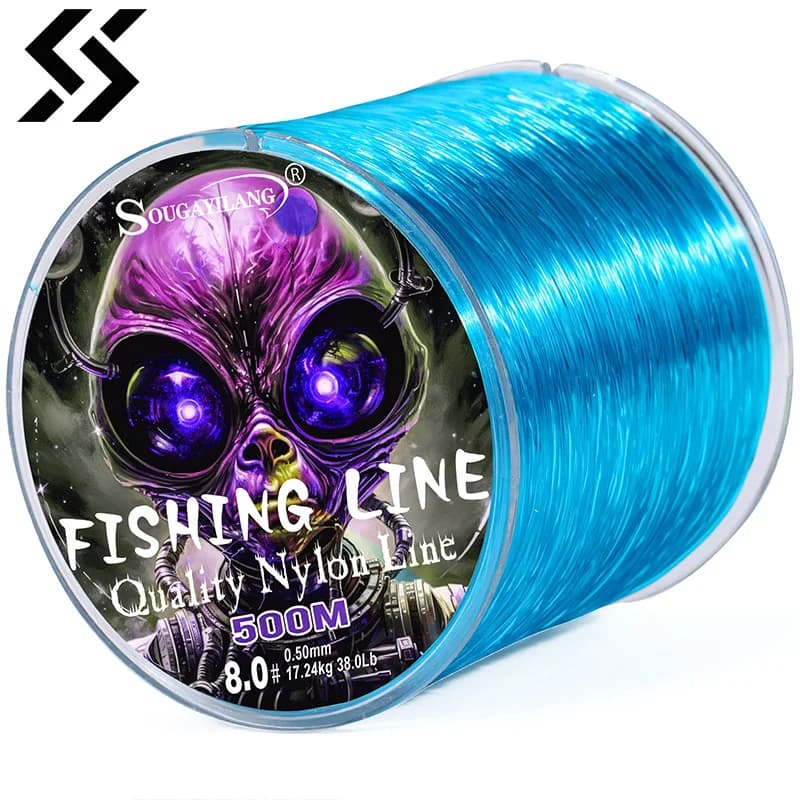 Ligne de pêche Sougayilang Nylon 100m-500m Monofilament Japonais ultra-résistant pour eau douce et salée