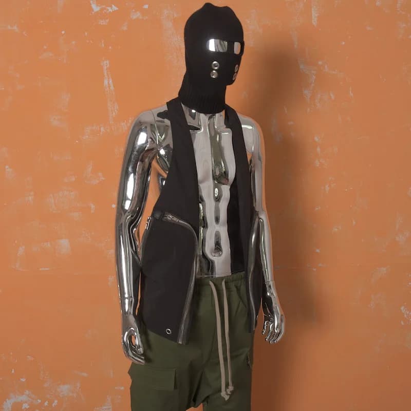 Veste homme multi-poches avec fermeture éclair métal, idéale pêche et outdoor, design tendance noir